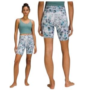 Lululemon Align High-Rise‎ Short Size 8  Kaleidoscope Print Blue White